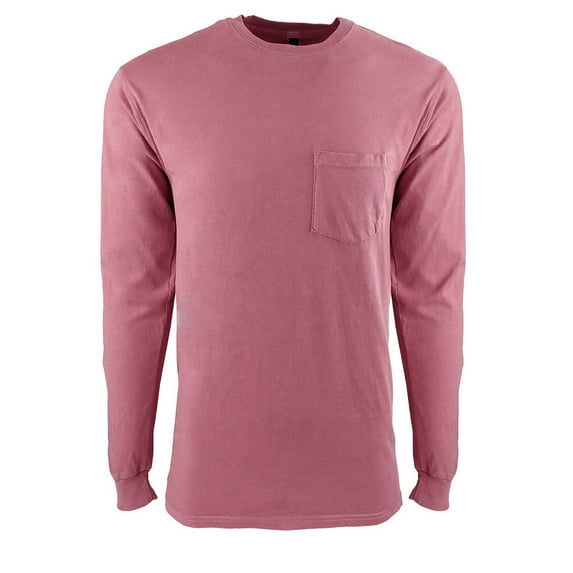 Next Level Apparel Women's Garment Dyed Long Sleeve Pocket Crew