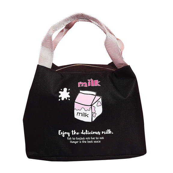 Adult Insulated Lunch Sack for Office and Outdoor Use Heavy Duty Oxford Cloth Meal Prep Container Bag with Front Pocket for Men Women 9X6X6 (8.666.305.51Inch)