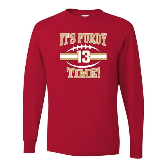 Adult It's Purdy Time! Long Sleeve T-Shirt