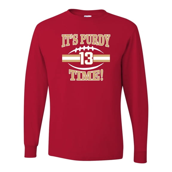 Adult It's Purdy Time! Long Sleeve T-Shirt