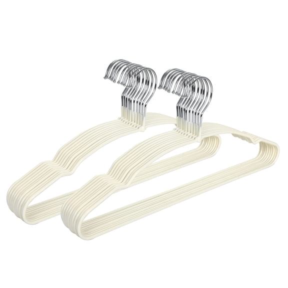 Adult Ivory-20 Pack Metal Clothes Hangers