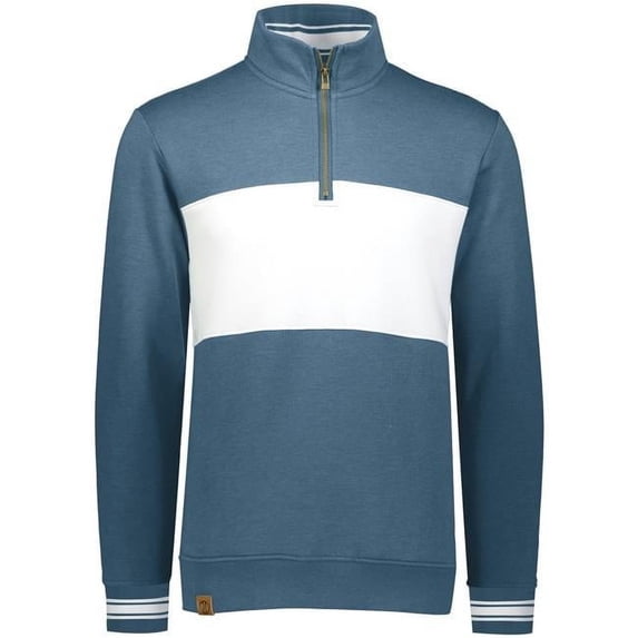 Adult Ivy League Pullover, Storm Heather & White - Extra Large