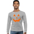 thumbnail image 1 of Adult Jack O Lantern Pumpkin Face Halloween Funny Long Sleeve T-Shirt, 1 of 1