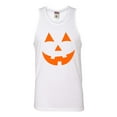thumbnail image 1 of Adult Jack O Lantern Pumpkin Face Halloween Funny Sleeveless Tank Top Cotton T-Shirt, 1 of 1