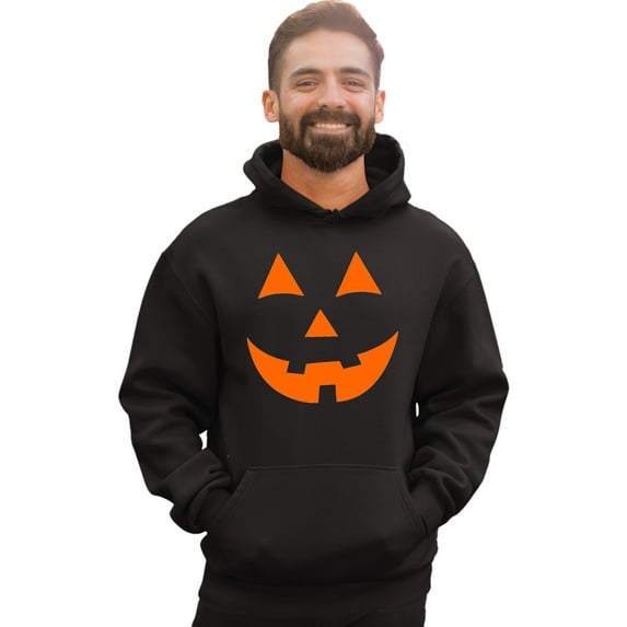 Adult Jack O Lantern Pumpkin Face Halloween Funny Sweatshirt Hoodie
