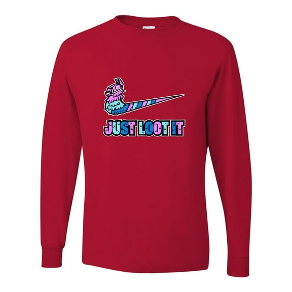 Adult Just Loot It Llama Long Sleeve T-Shirt