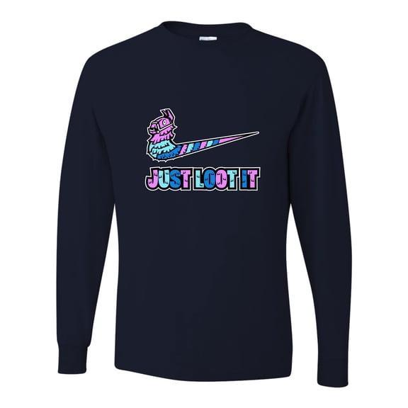 Adult Just Loot It Llama Long Sleeve T-Shirt
