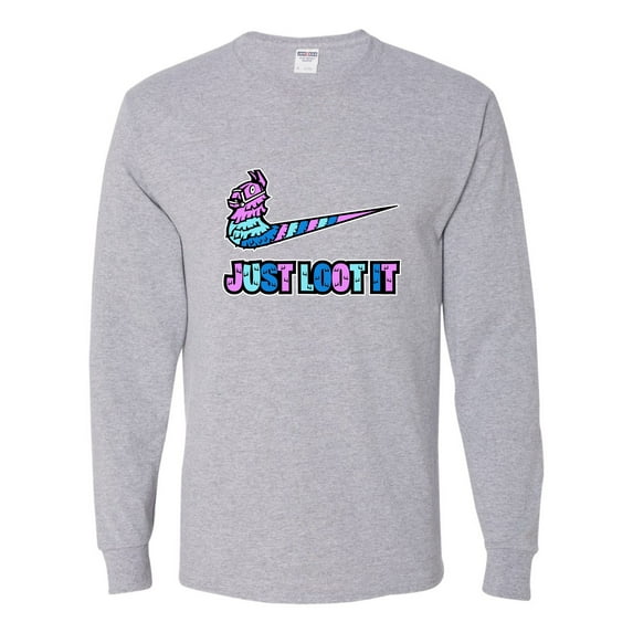 Adult Just Loot It Llama Long Sleeve T-Shirt