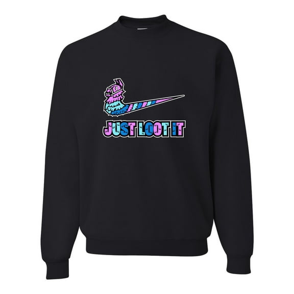 Adult Just Loot It Llama Sweatshirt Crewneck