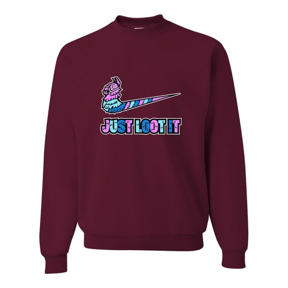 Adult Just Loot It Llama Sweatshirt Crewneck