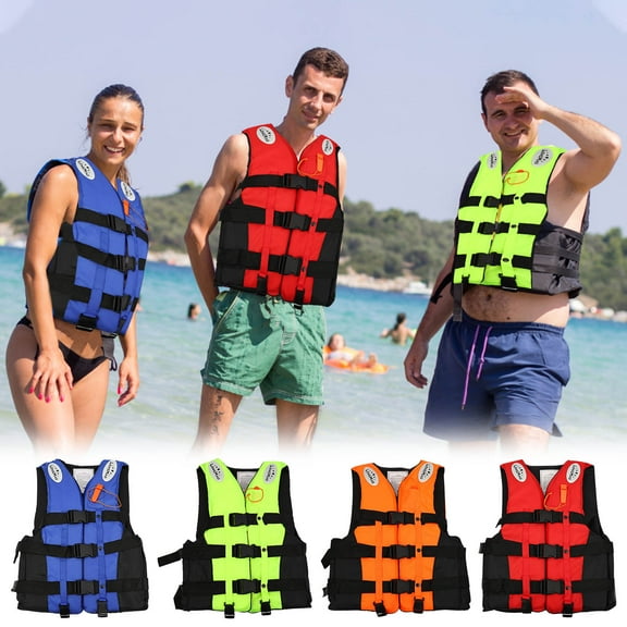 Adult Kayak Ski Watersport Life Jacket Blue Buoyancy Aid Adjustable Safety Vest for Fishing Boating S M L XL XXL Sizes Time-Limited Price Slashes & Steals