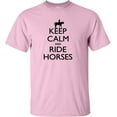 thumbnail image 1 of Adult Keep Calm And Ride Horses Equestrian Horse Lovers T-Shirt, 1 of 1