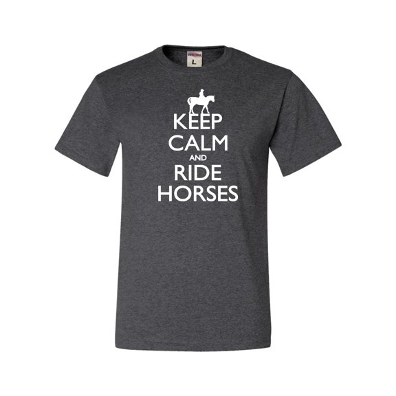 Adult Keep Calm And Ride Horses Equestrian Horse Lovers T-Shirt