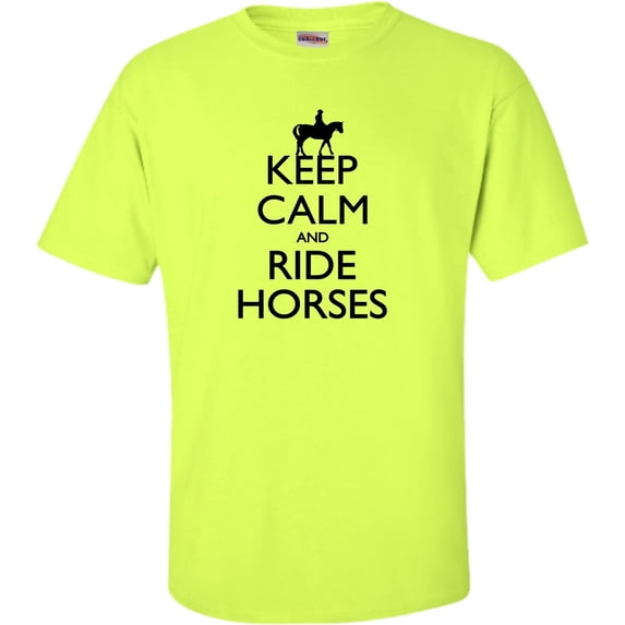 Adult Keep Calm And Ride Horses Equestrian Horse Lovers T-Shirt