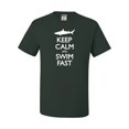 thumbnail image 1 of Adult Keep Calm And Swim Fast Funny Shark Lovers T-Shirt, 1 of 1