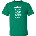 thumbnail image 1 of Adult Keep Calm And Swim Fast Funny Shark Lovers T-Shirt, 1 of 1