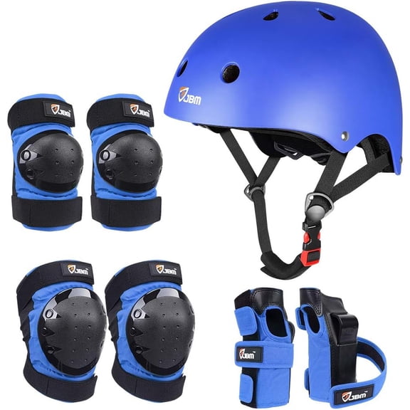 Adult & Kid Skating Protective Gear Set for Beginner to Advanced, Skateboard Helmet Knee and Elbow Pads with Wrist Guards for Inline Roller Skating, Scooter, Skateboarding