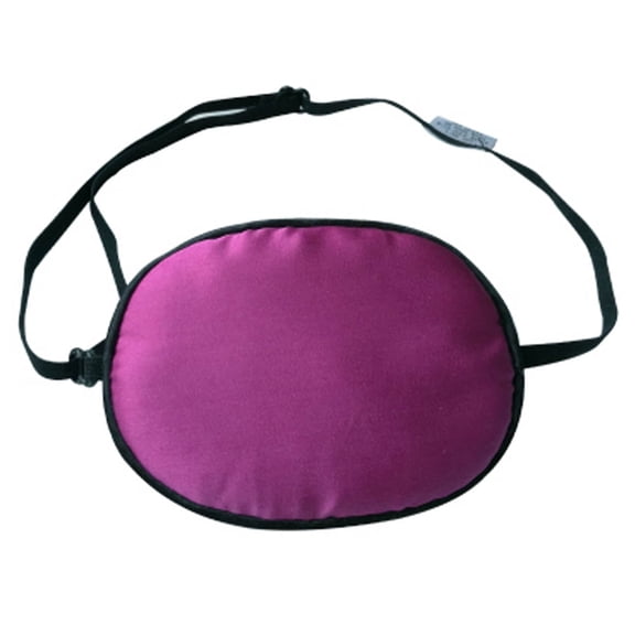 Amblyopia Strabismus Lazy Eye Adjustable Soft Pirate Eye Patch Single Eye Mask (Large; 2.76''x3.54'') , Violet