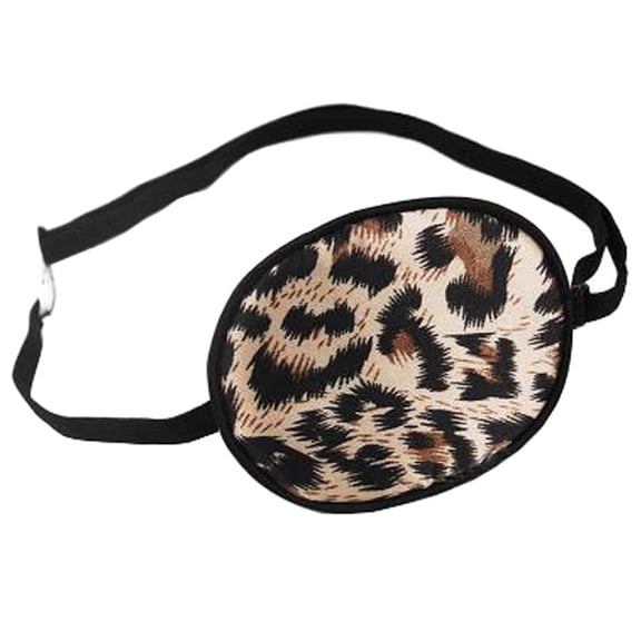 Adult Kids Amblyopia Strabismus Lazy Eye Adjustable Soft Pirate Eye Patch Single Eye Mask (Kids) , Brown Leopard