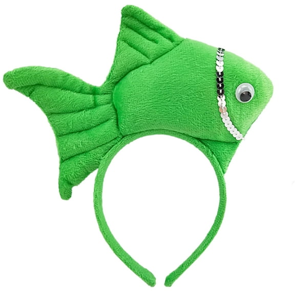 Adult Kids Cartoon Stuffed Fish Shape Headbands Woman SPA Hair Hoop Makeup Taking Photos Christmas Party Headpiece