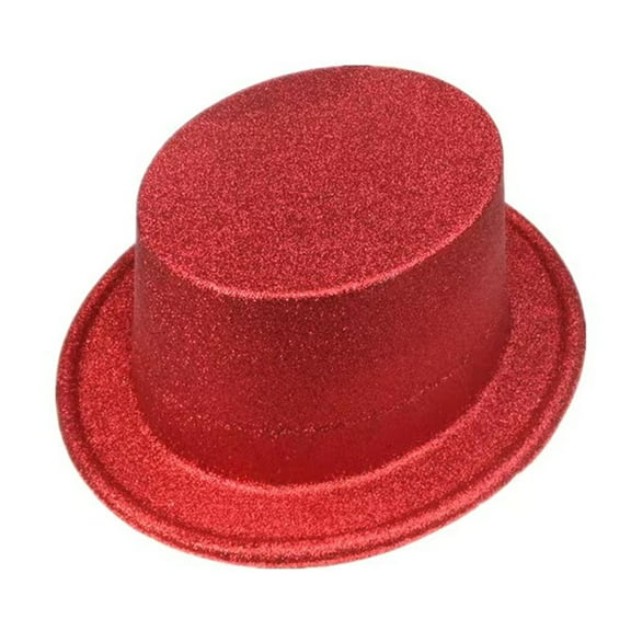 Adult Kids Glitter Powder Cowboy Top Hat Wide Brim Sparkling Fedora Cap Head Cover for Dance Party Carnival Christmas