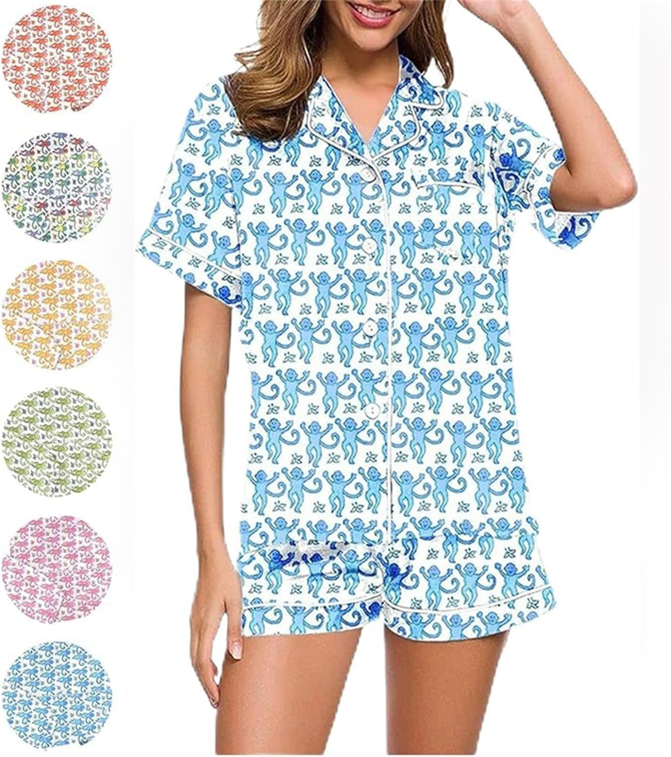 Rabbit♡　1005 Adult/Kids Roller Rabbit Pajamas Set Ultra Soft Silk Satin