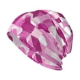 thumbnail image 1 of Adult Knitted Cap 11 X 10.6 In Two-Layer Design Breathable Light Dry And Easy Care Covering All Antiskid Anti-Wrinkle Pink Abstract Houndstooth Hand-Drawn Sketch_3, 1 of 8