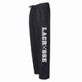 thumbnail image 1 of Adult Lacrosse Black Sweatpants (White, Adult Small), 1 of 1