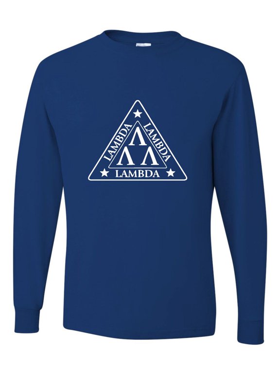 Adult Lambda Lambda Lambda Tri Lambda Funny Long Sleeve T-Shirt