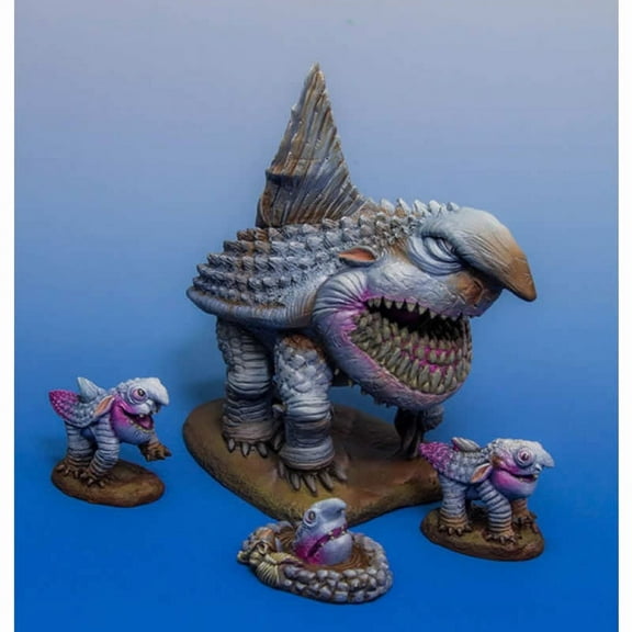 Adult Land Shark And Pups X3 Miniature Diterlizzi Masterworks Dark Sword Miniatures