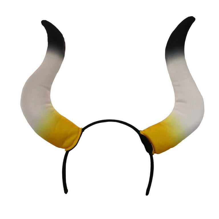 Adult Large Bull Horns Headband Steer Beast Cow Horn Animal