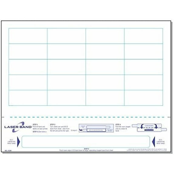 Adult Laser Band Wristband with 20 Labels 1000