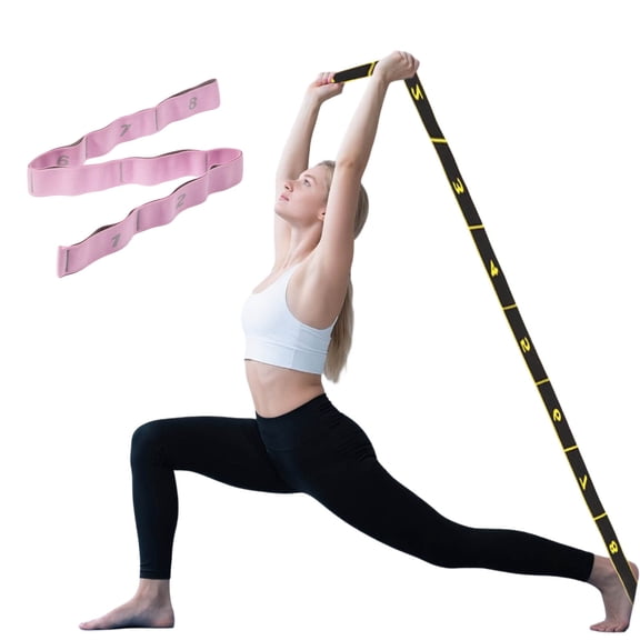 Adult Latin Dance Training Elastic Band for Fitness and Yoga Stretching Pro Exercise for Indoor Workouts and Home Gym,90cm×4cm,Light Pink