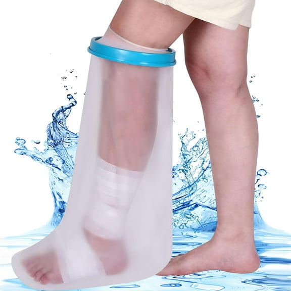 Toopower Postoperative Waterproof Foot Sleeve Protector for Adult Calf Length, 17.7 Inches, 1 Pack