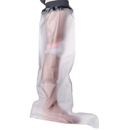 Adult Leg cast Protector for Shower, Waterproof TPU Shower Bandage and Cast Cover Full Leg Shower Protector Watertight Protection to Broken Leg, Knee, Foot, Ankle Wound, Burns Reusable