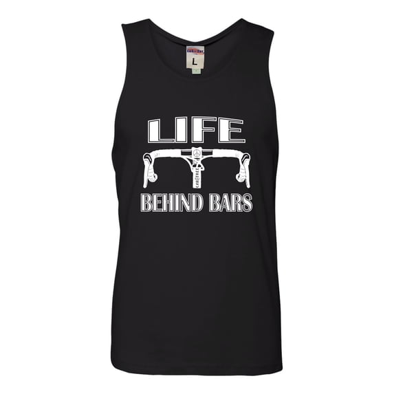 Adult Life Behind Bars Funny Bike Bicycle Funny Sleeveless Tank Top Cotton T-Shirt