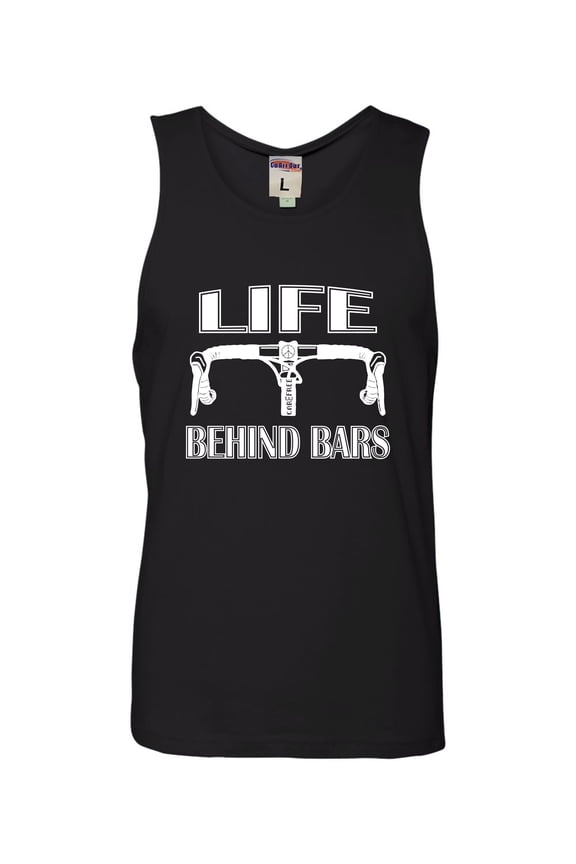Adult Life Behind Bars Funny Bike Bicycle Funny Sleeveless Tank Top Cotton T-Shirt