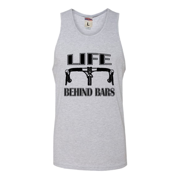 Adult Life Behind Bars Funny Bike Bicycle Funny Sleeveless Tank Top Cotton T-Shirt