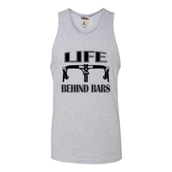 Adult Life Behind Bars Funny Bike Bicycle Funny Sleeveless Tank Top Cotton T-Shirt