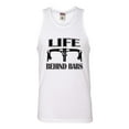 thumbnail image 1 of Adult Life Behind Bars Funny Bike Bicycle Funny Sleeveless Tank Top Cotton T-Shirt, 1 of 1