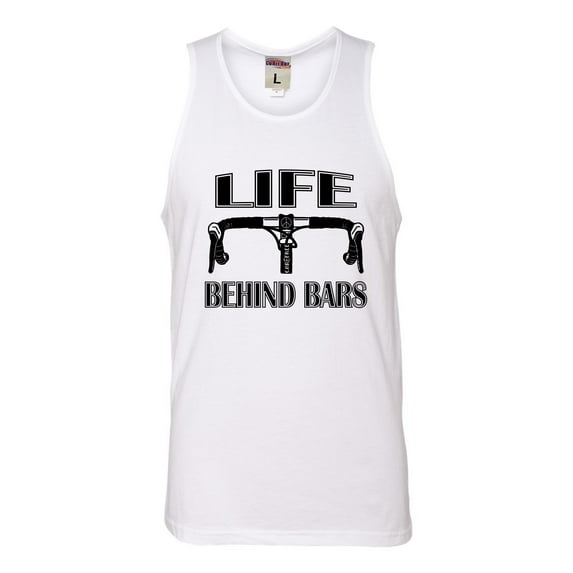 Adult Life Behind Bars Funny Bike Bicycle Funny Sleeveless Tank Top Cotton T-Shirt