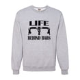 thumbnail image 1 of Adult Life Behind Bars Funny Bike Bicycle Funny Sweatshirt Crewneck, 1 of 1