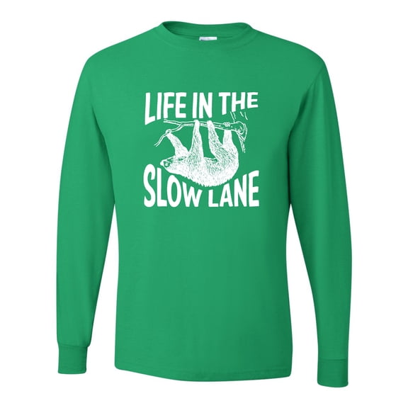 Adult Life In The Slow Lane Sloth Lovers Long Sleeve T-Shirt