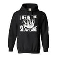thumbnail image 1 of Adult Life In The Slow Lane Sloth Lovers Sweatshirt Hoodie, 1 of 1
