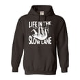 thumbnail image 1 of Adult Life In The Slow Lane Sloth Lovers Sweatshirt Hoodie, 1 of 1