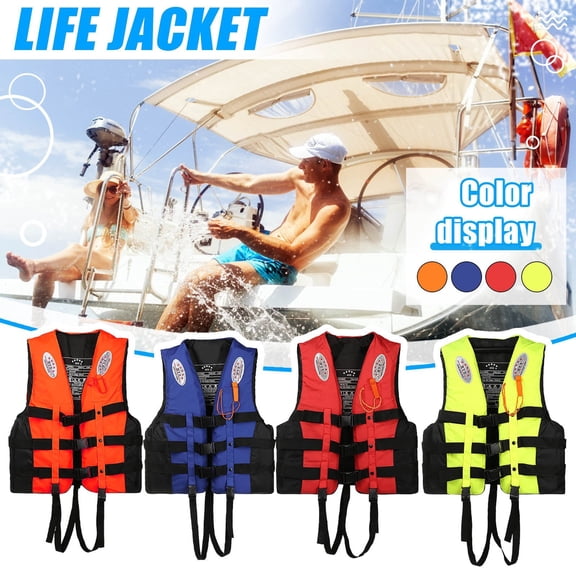 Adult Life Jacket Kayak Vest Women's Men's Adjustable Safety Jacket Swim Vest Buoyancy Aid Jacket for Fishing Sailing Surfing Boating Kayaking for Water Sports