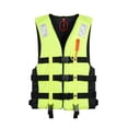 thumbnail image 1 of Adult Life Vest Featuring Fluorescent Green Fabric, Lightweight Flotation Device for Kayaking Fishing, Water Travel Gear, 1 of 5