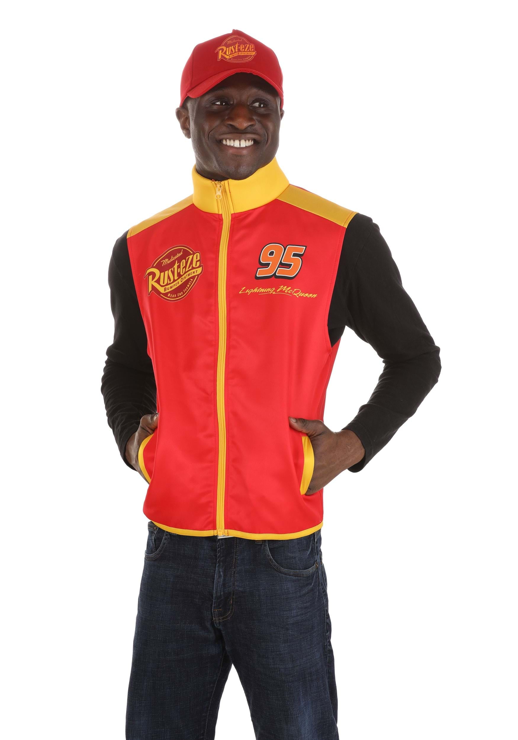 FUN Costumes Adult Lightning McQueen Costume Kit, Hat and Vest
