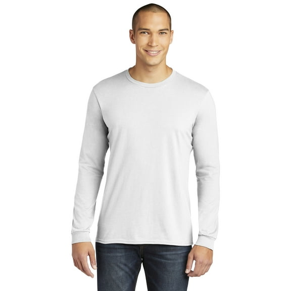 Anvil 949 100% Combed Ring Spun Cotton Long Sleeve T Shirt, White, S, Pack Of 5, Mens T-Shirts
