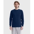 thumbnail image 1 of Hanes Beefy Men's Long Sleeve T-Shirt, Cotton Navy 2XL, 1 of 4